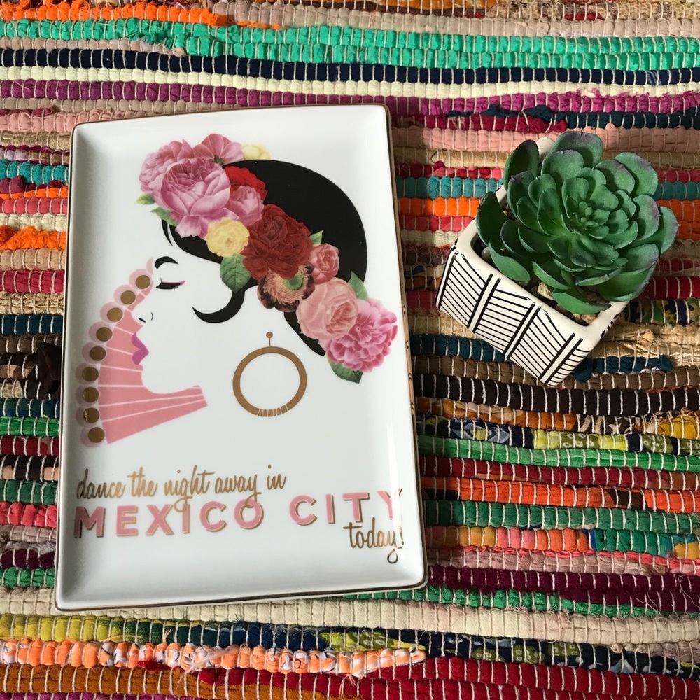NWT ~ Mexico City vintage style ceramic tray